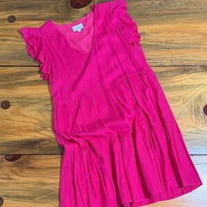 Sugarlips Hot Pink Tiered Mini Dress